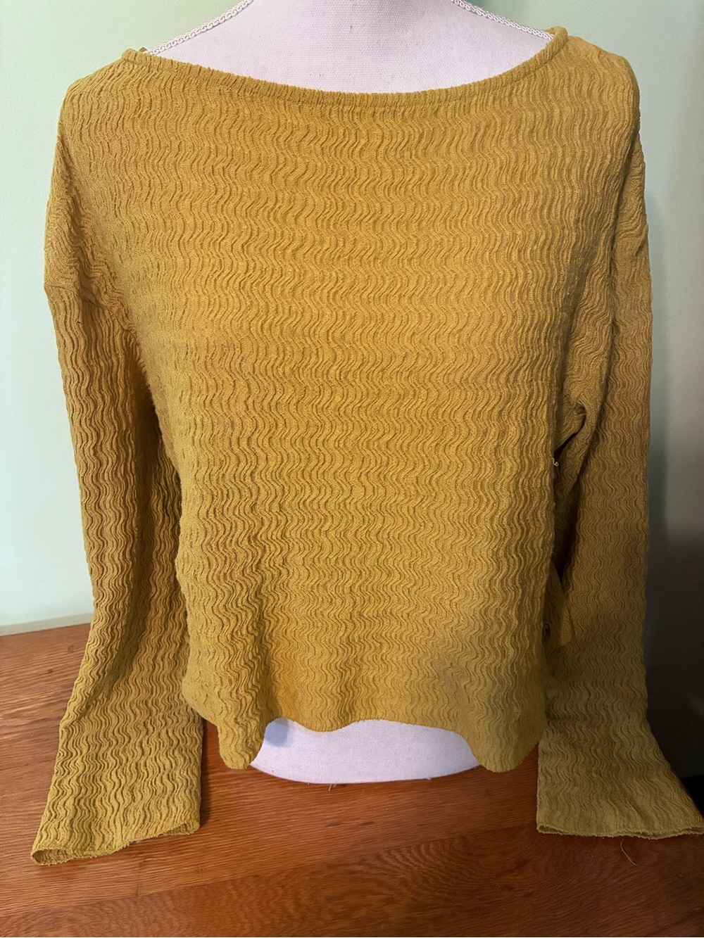Zara chartreuse top, size S
